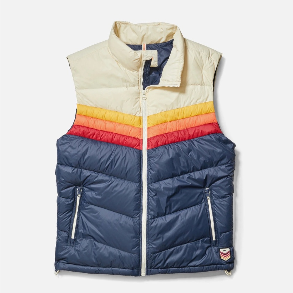 Marine Layer Archive Boreal Puffer Vest - Sunset Navy ColorBlock - Picture 2 of 8